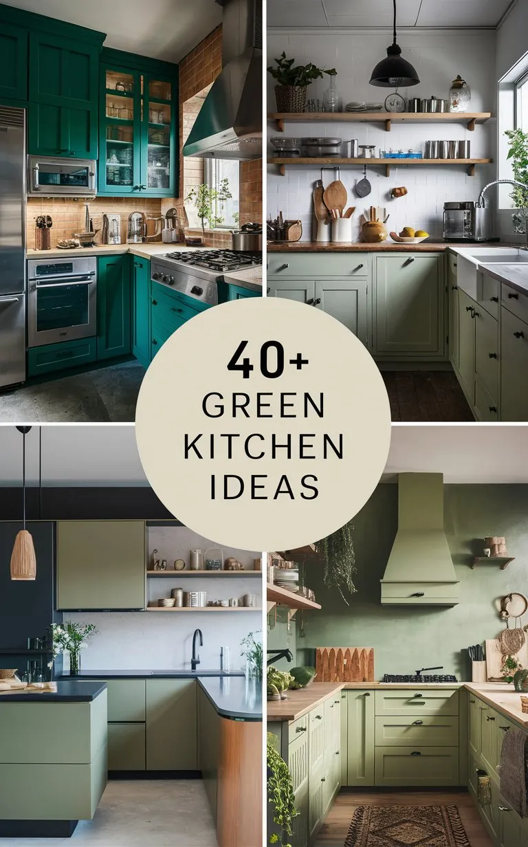 40+ Green Kitchen Ideas