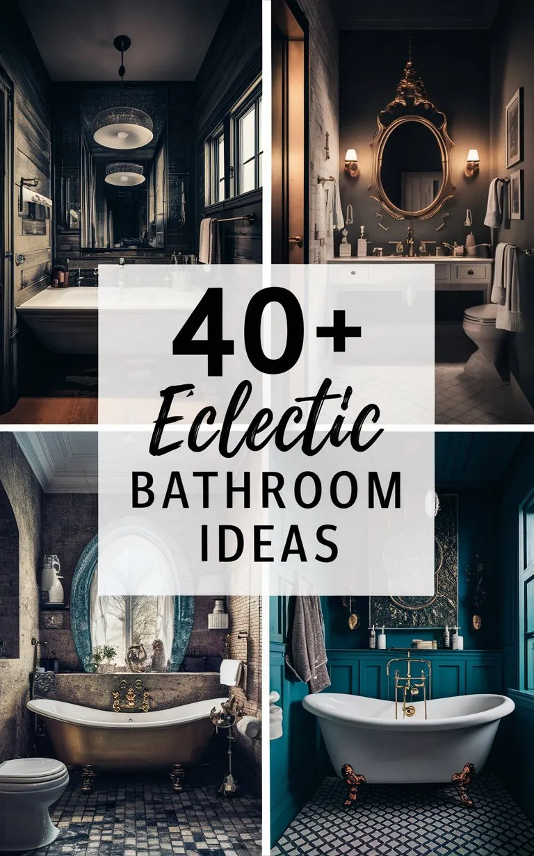 40+ Eclectic Bathroom Ideas