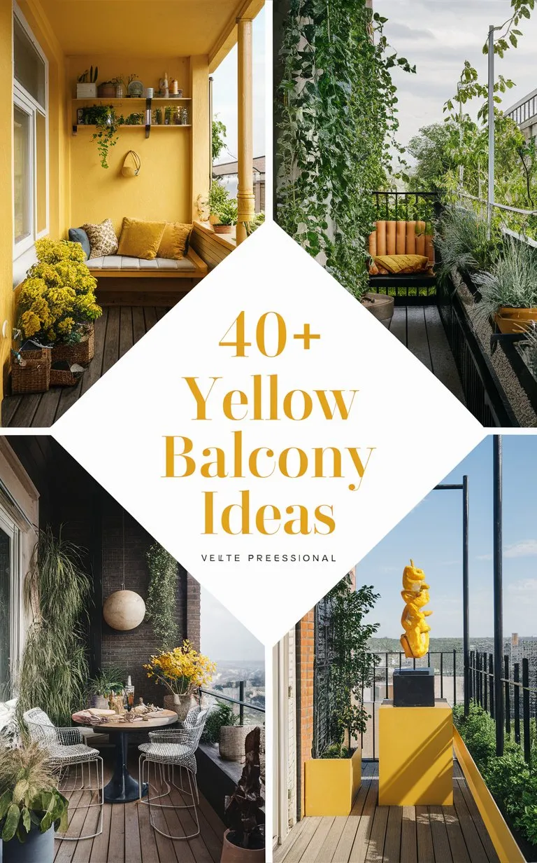 40+ Yellow Balcony Ideas