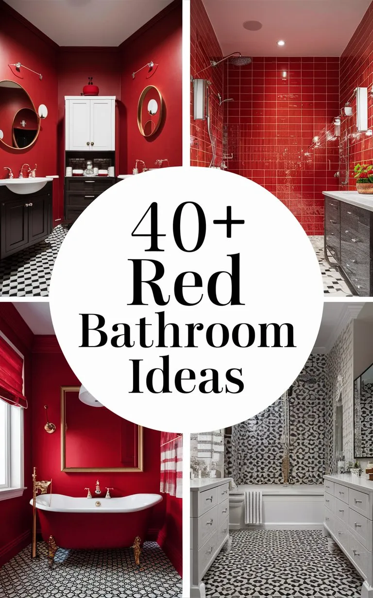 40+ Red Bathroom Ideas