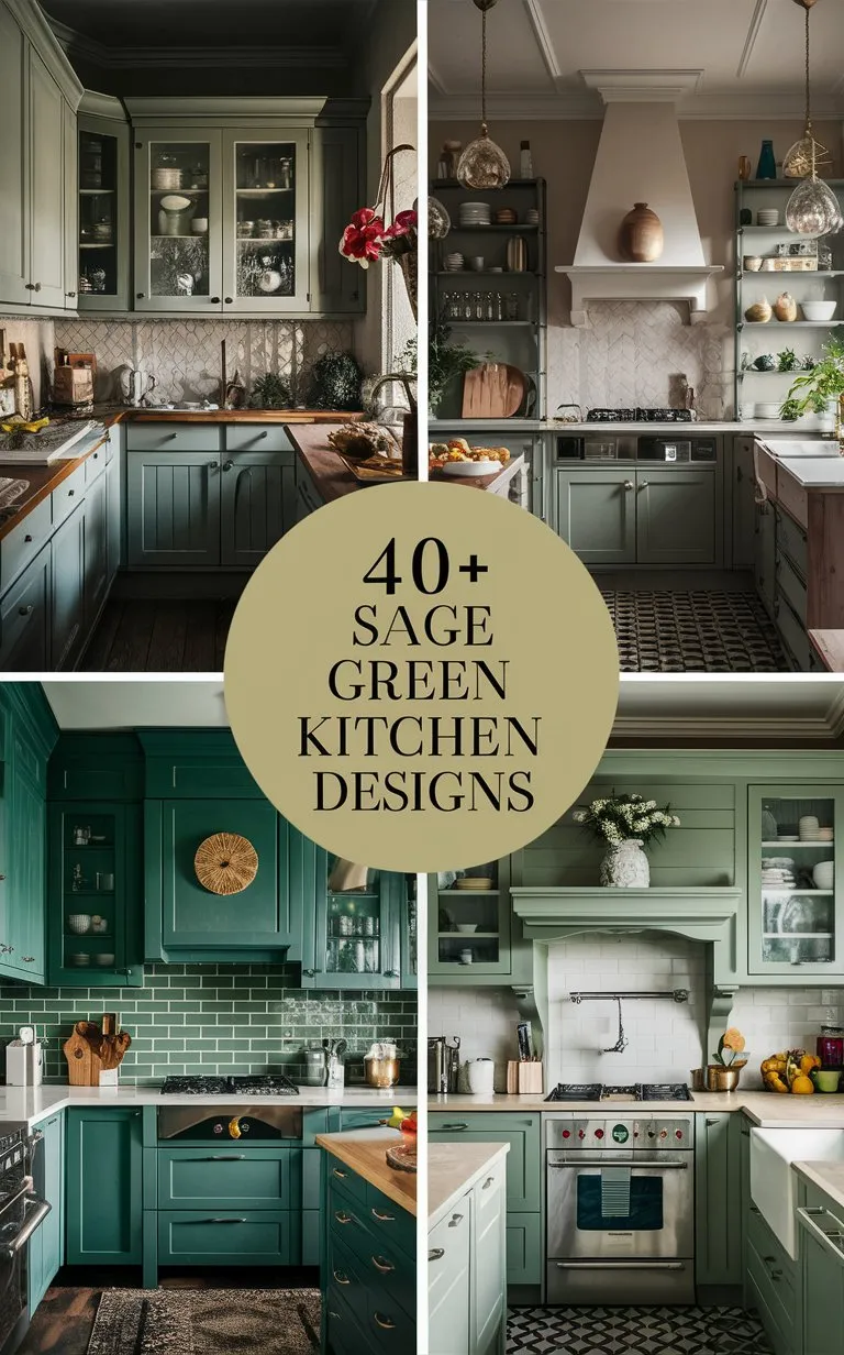 SAGE GREEN KITCHEN DESIGNS