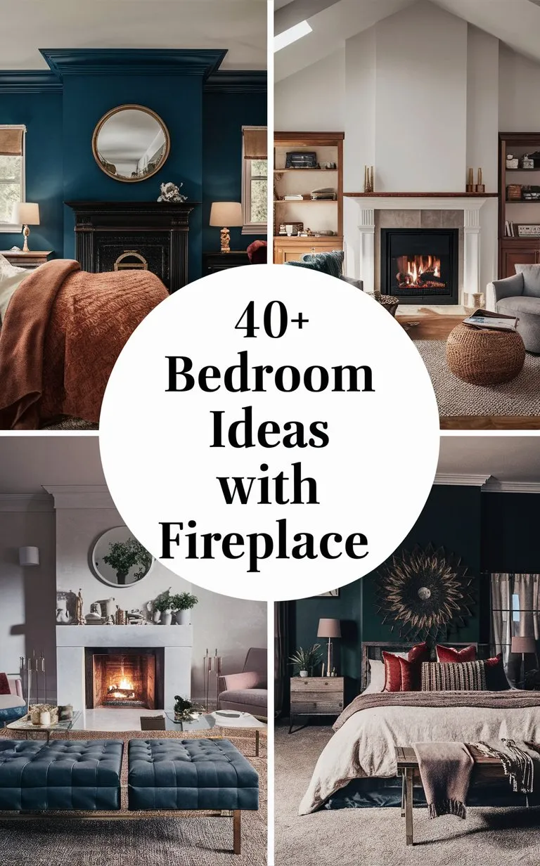 40+ Bedroom Ideas with Fireplace